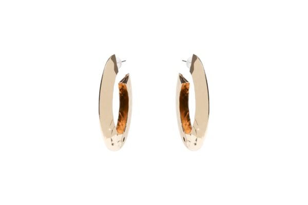 Brinco Feminino Argola Martelada - Dourado