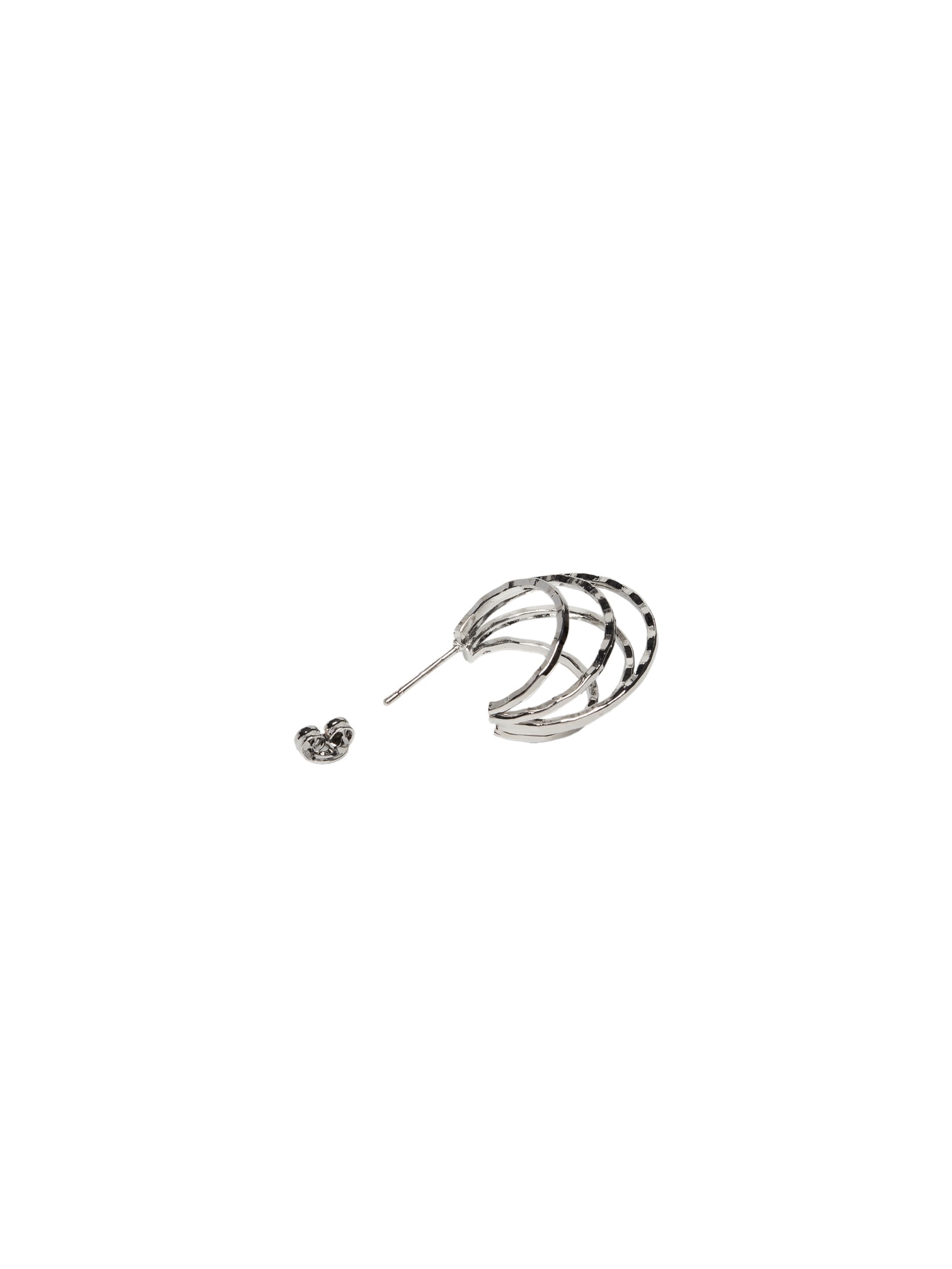 Brinco Feminino Argola Média Prateado Basiq