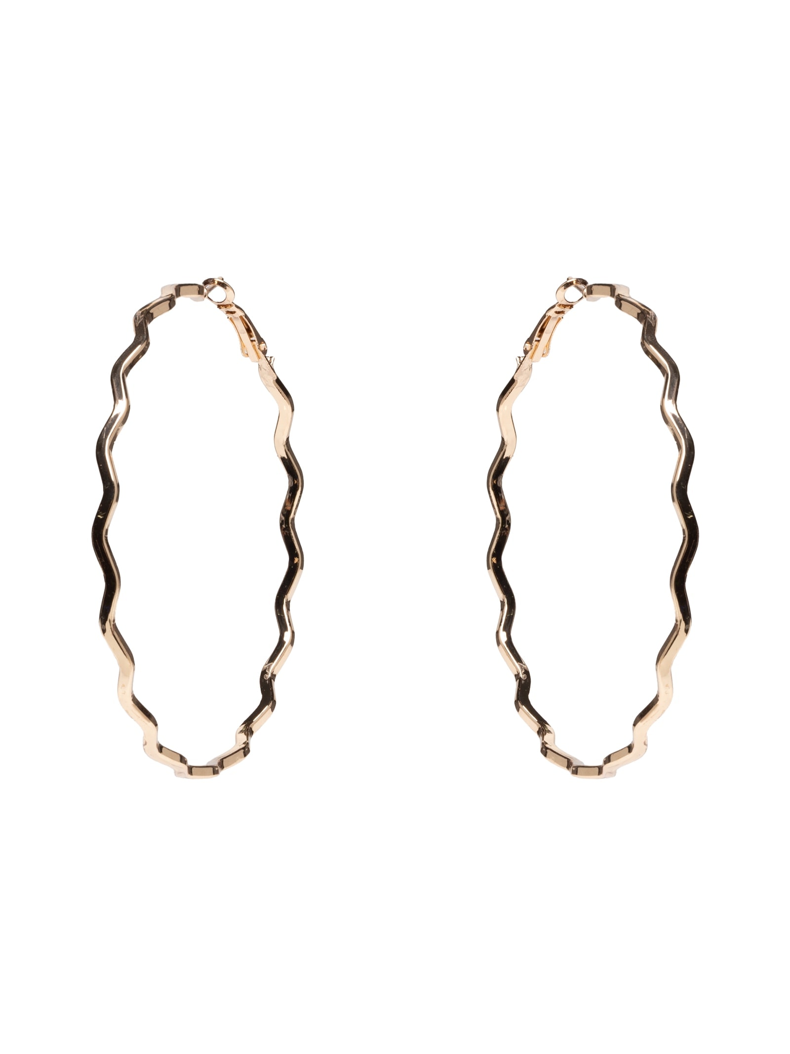 Brinco Feminino Argola Ondulada Dourado Market 33