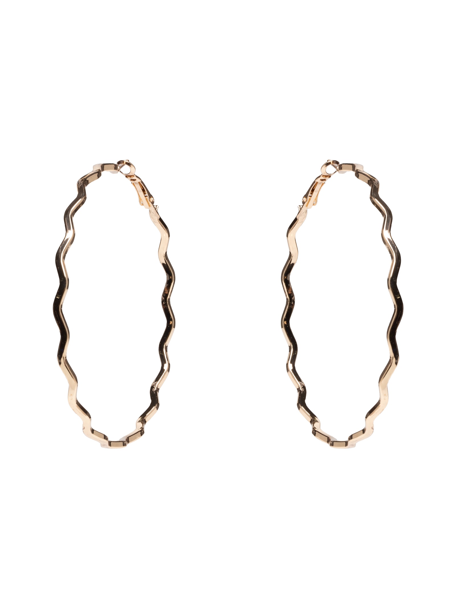 Brinco Feminino Argola Ondulada Dourado Market 33