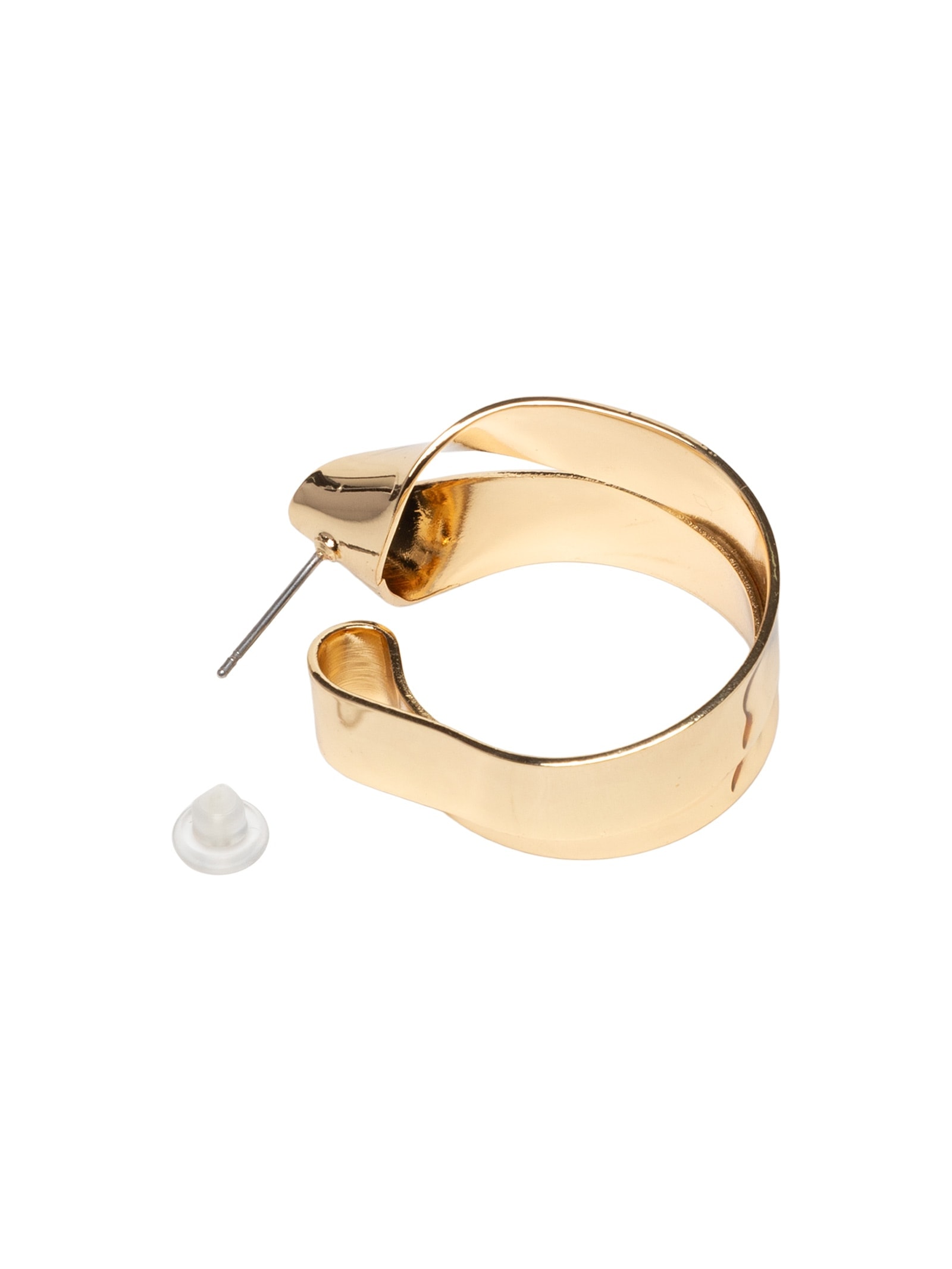 Brinco Feminino Argola Orgânica Dourado Market 33