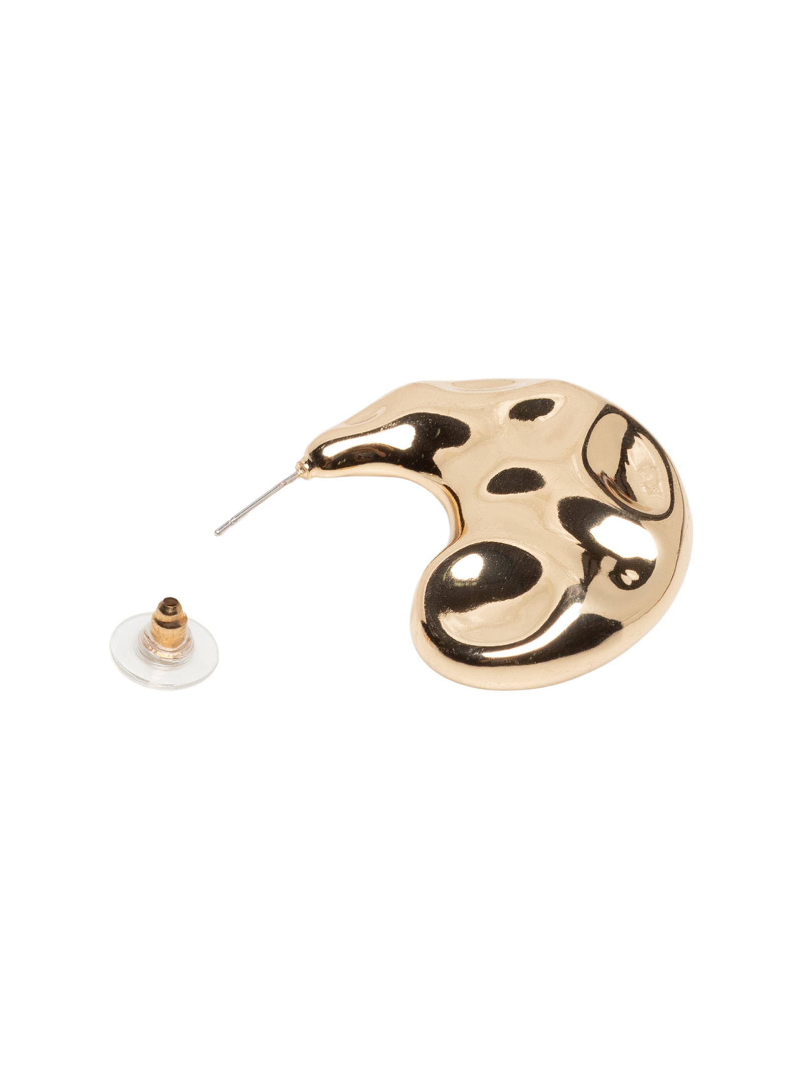 Brinco Feminino Argola Orgânica Dourado Market 33