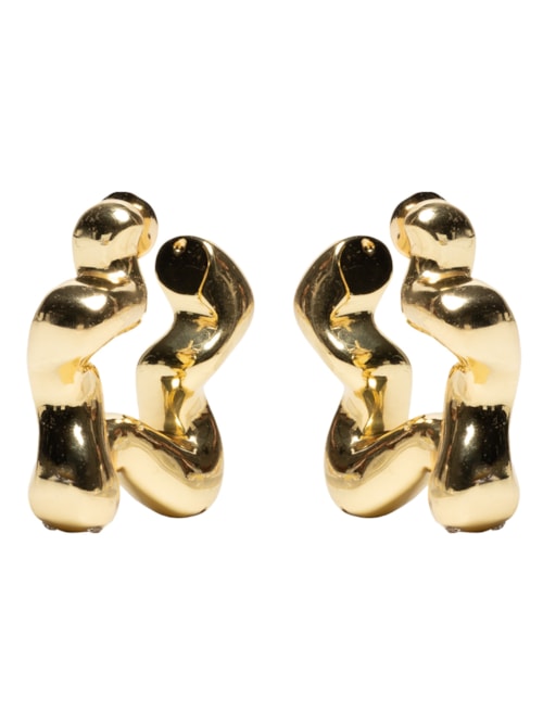 Brinco Feminino Argola Statement – Dourado