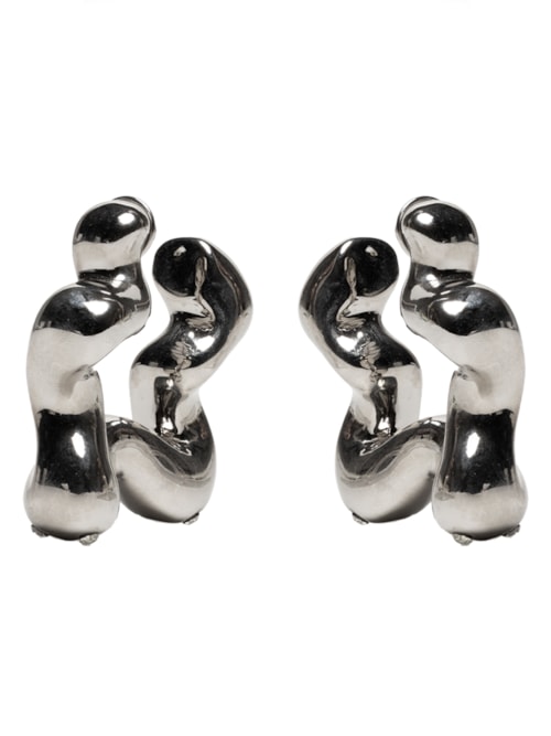 Brinco Feminino Argola Statement – Prateado