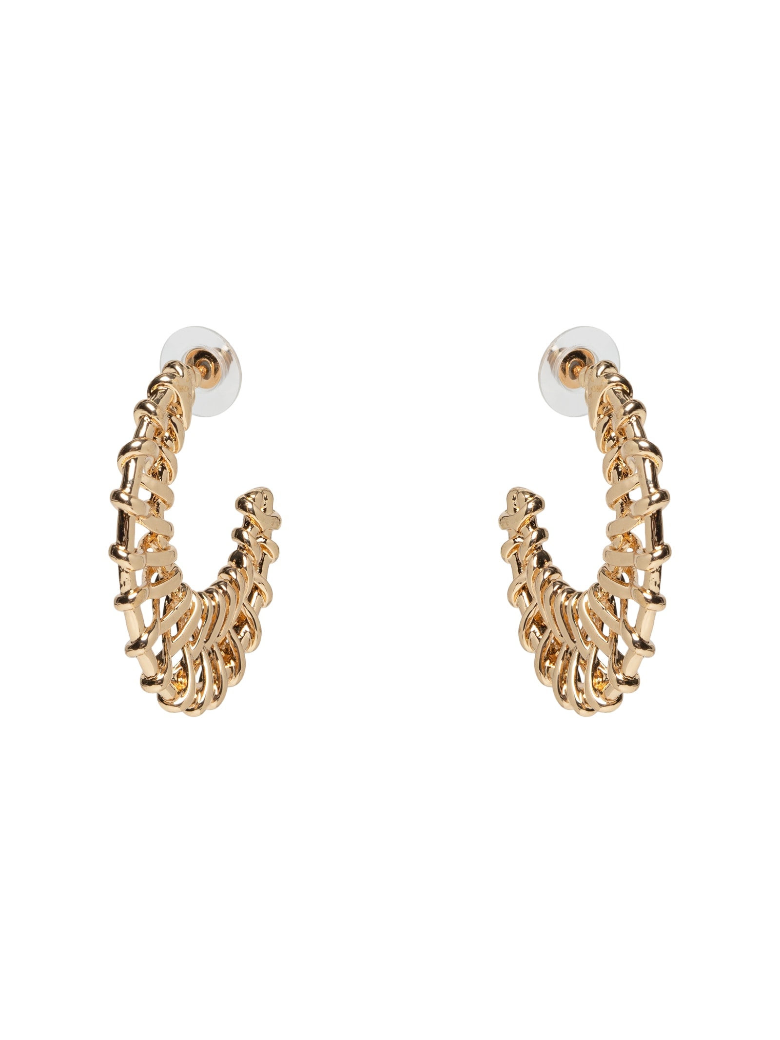 Brinco Feminino Argola Texturizada Dourado Market 33