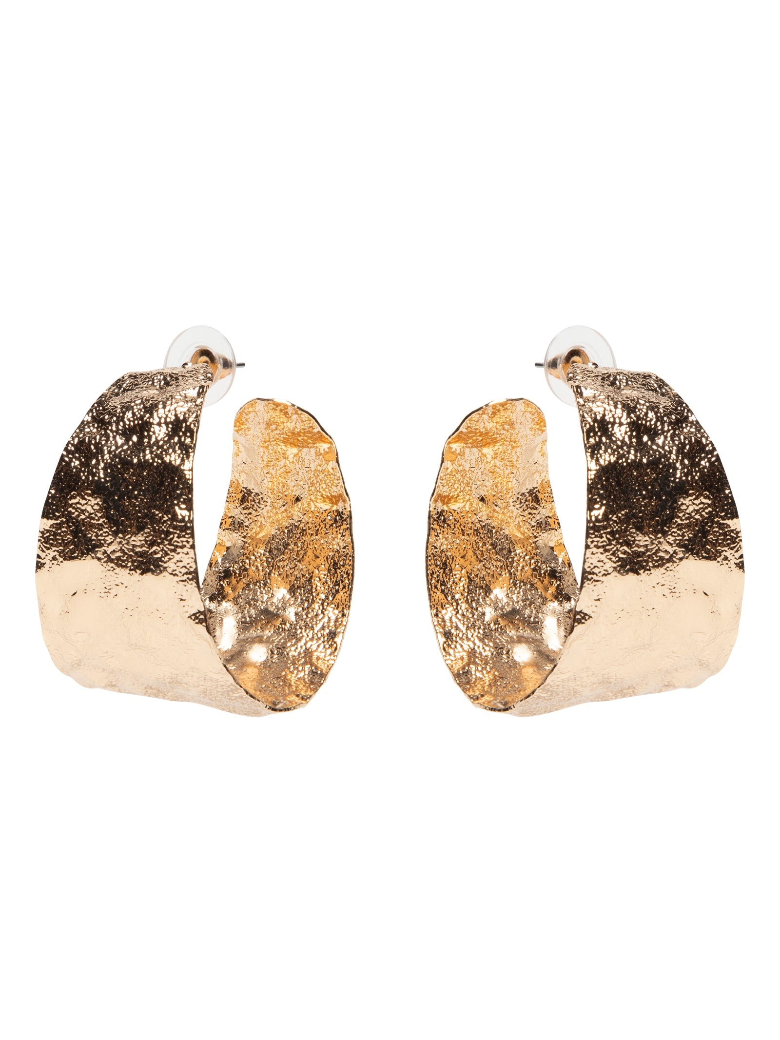 Brinco Feminino Argola Texturizada Dourado Market 33