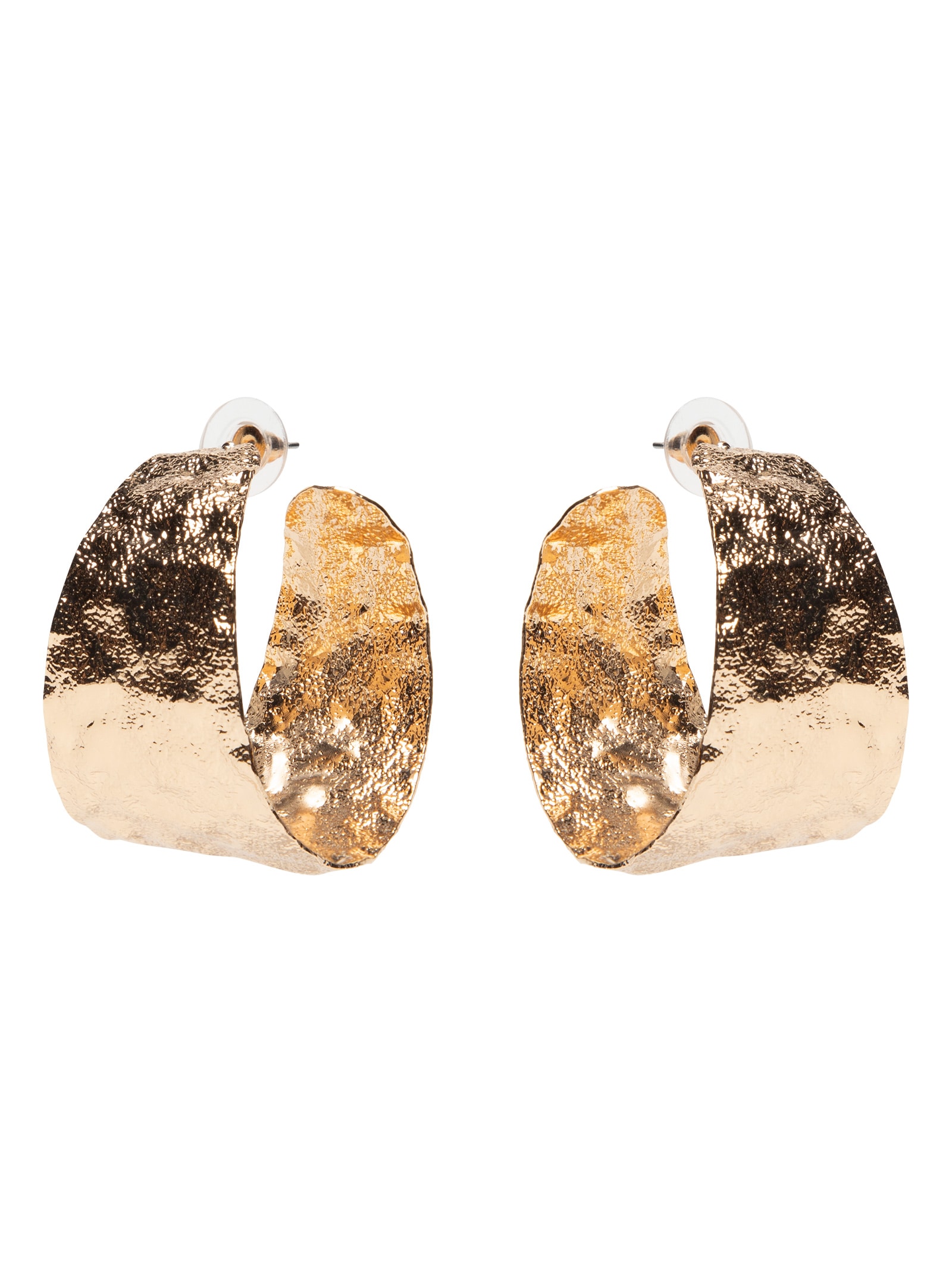 Brinco Feminino Argola Texturizada Dourado Market 33