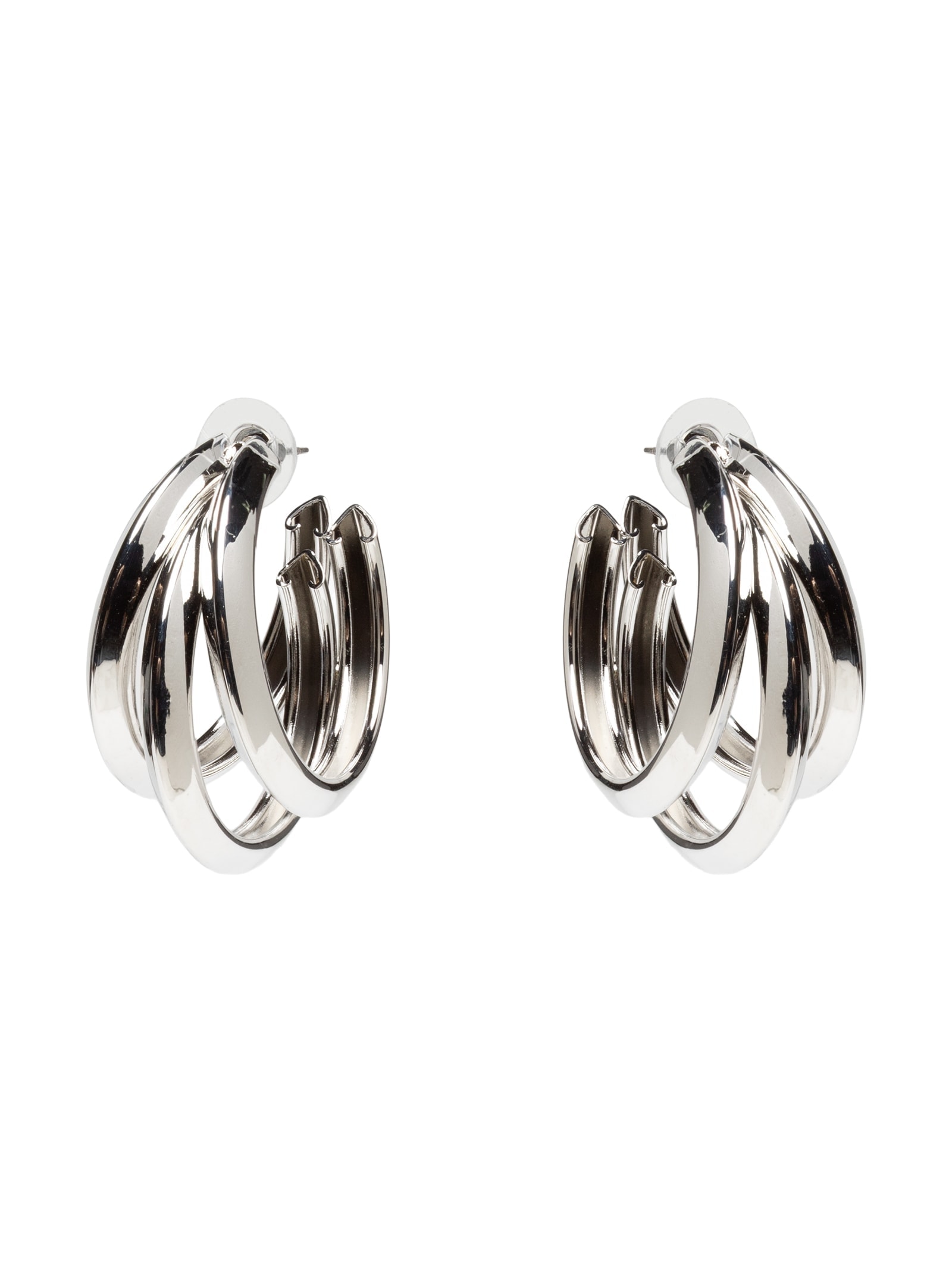 Brinco Feminino Argola Tripla Prateado Market 33