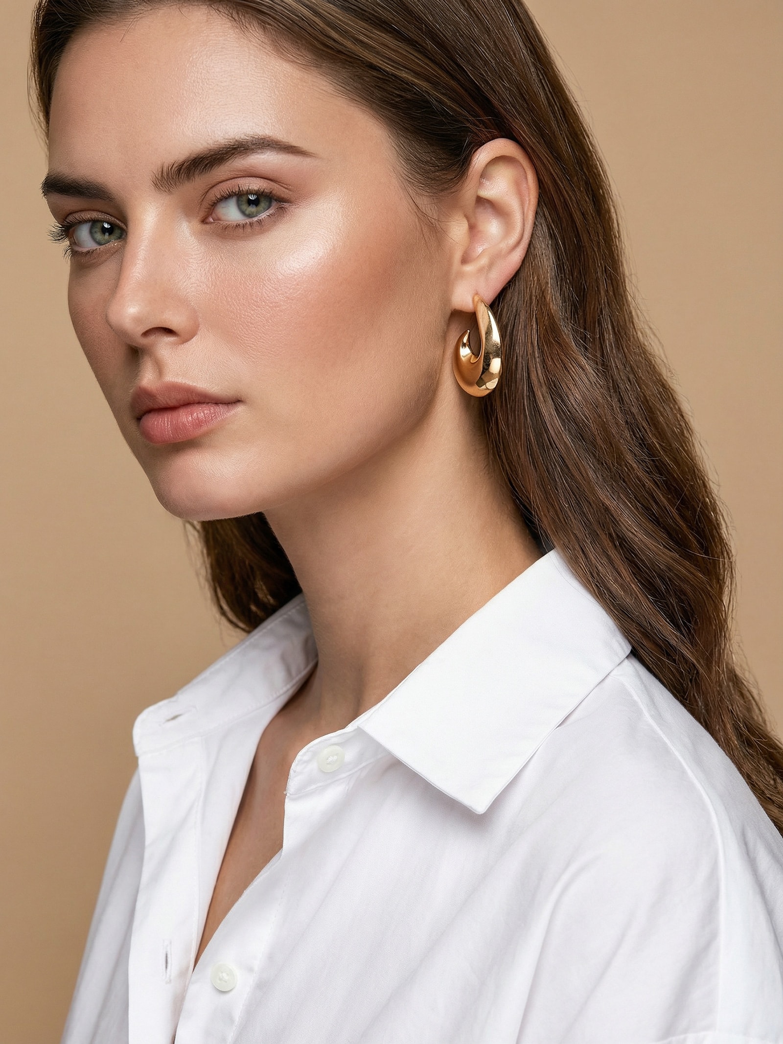 Brinco Feminino Argolas Dourado Basiq Basiq