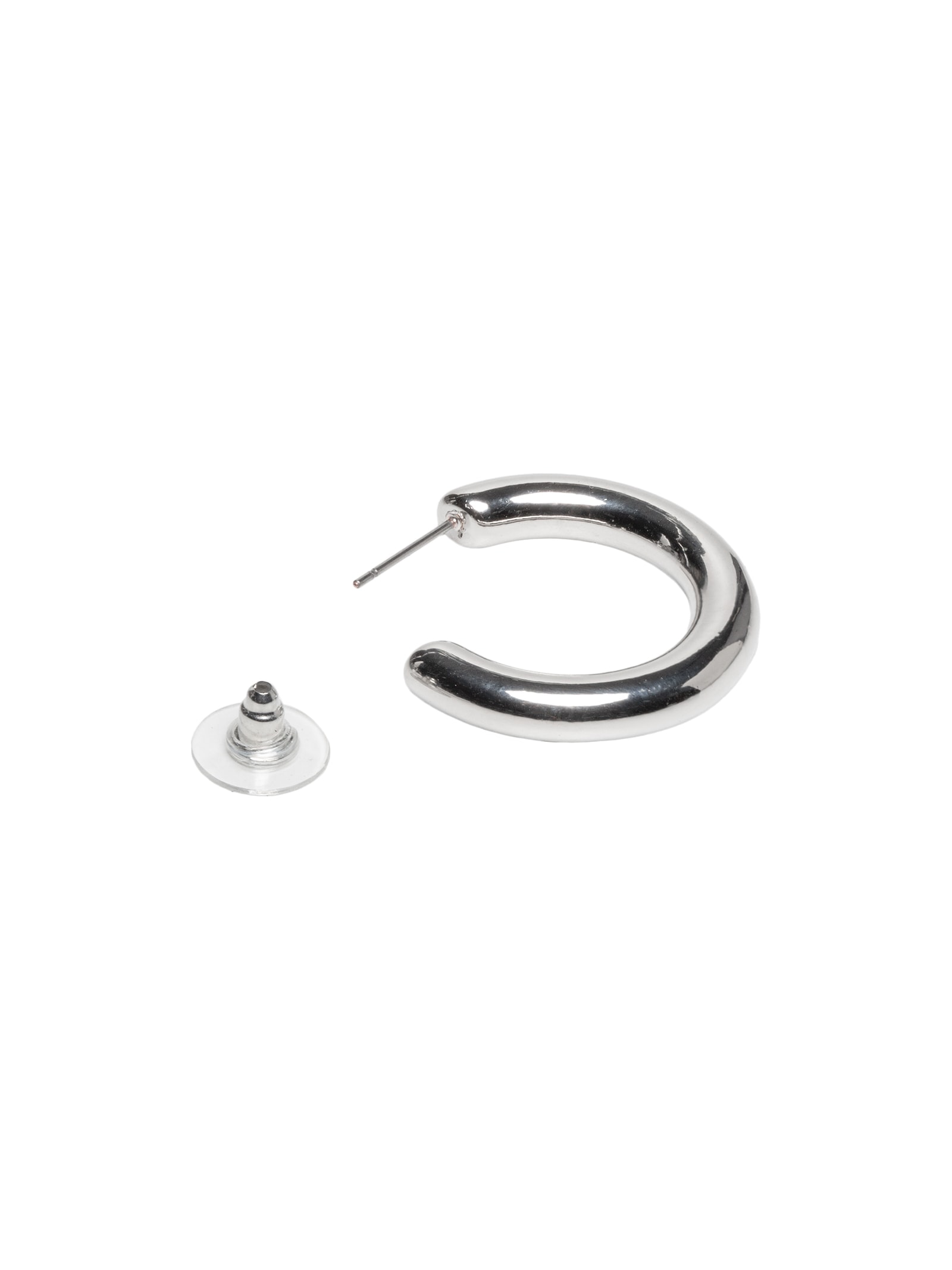 Brinco Feminino Argolas Finas Prateado Basiq