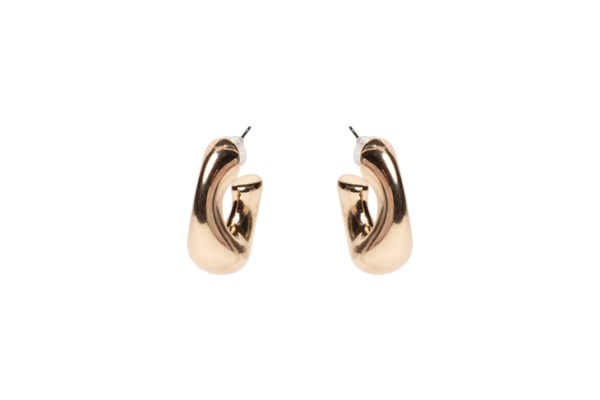 Brinco Feminino Argolas Orgânicas - Dourado