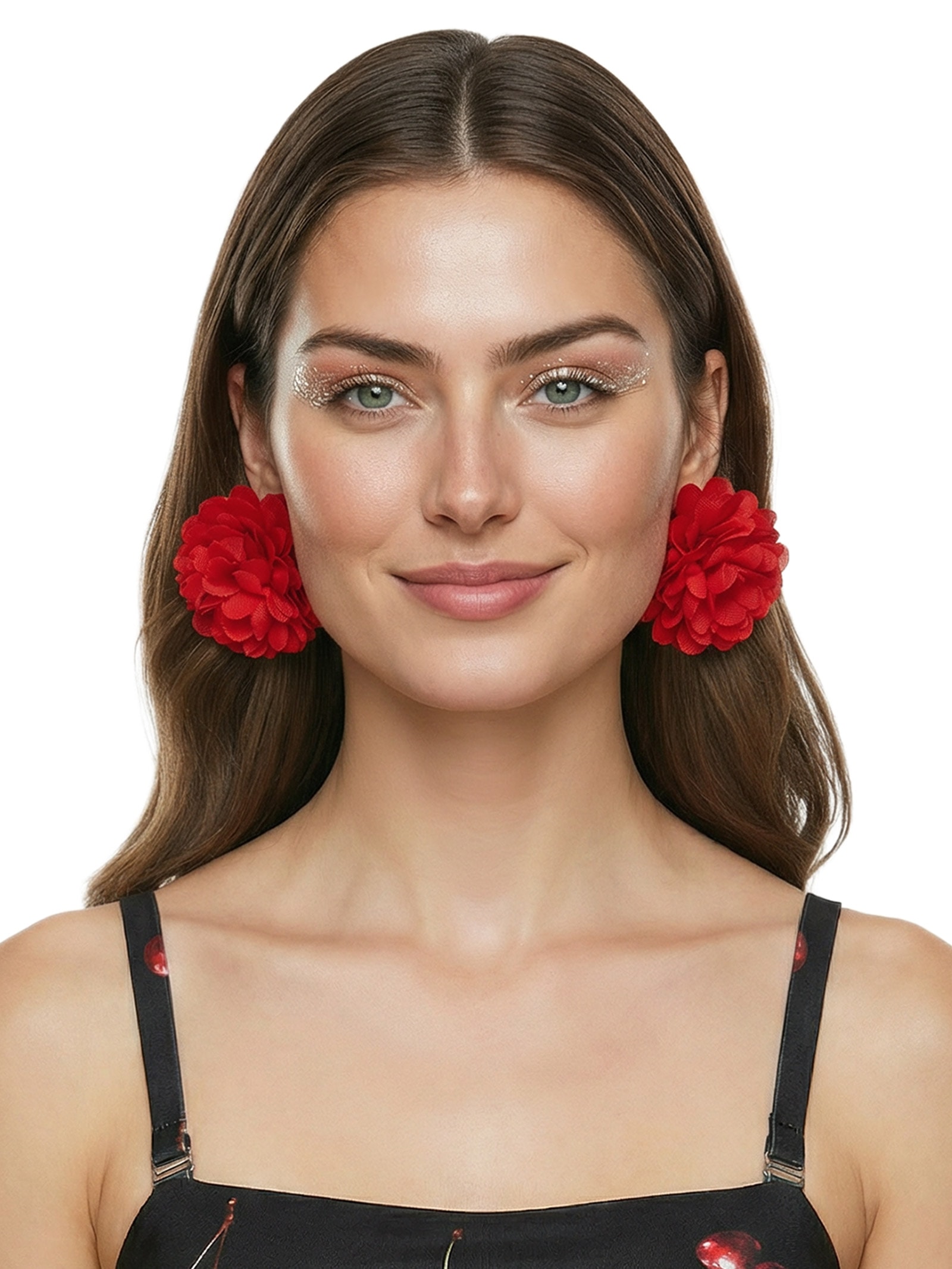 Brinco Feminino Carnaval Cravo Vermelho Market 33