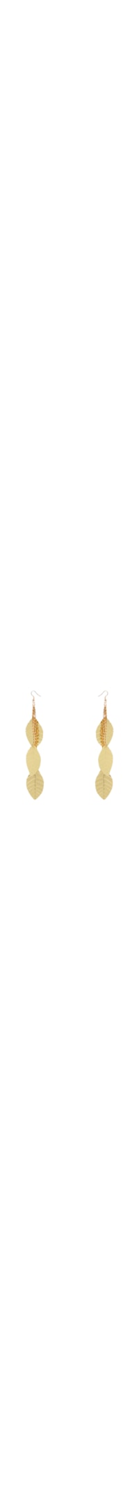 Brinco Feminino Carnaval Folhas - Dourado
