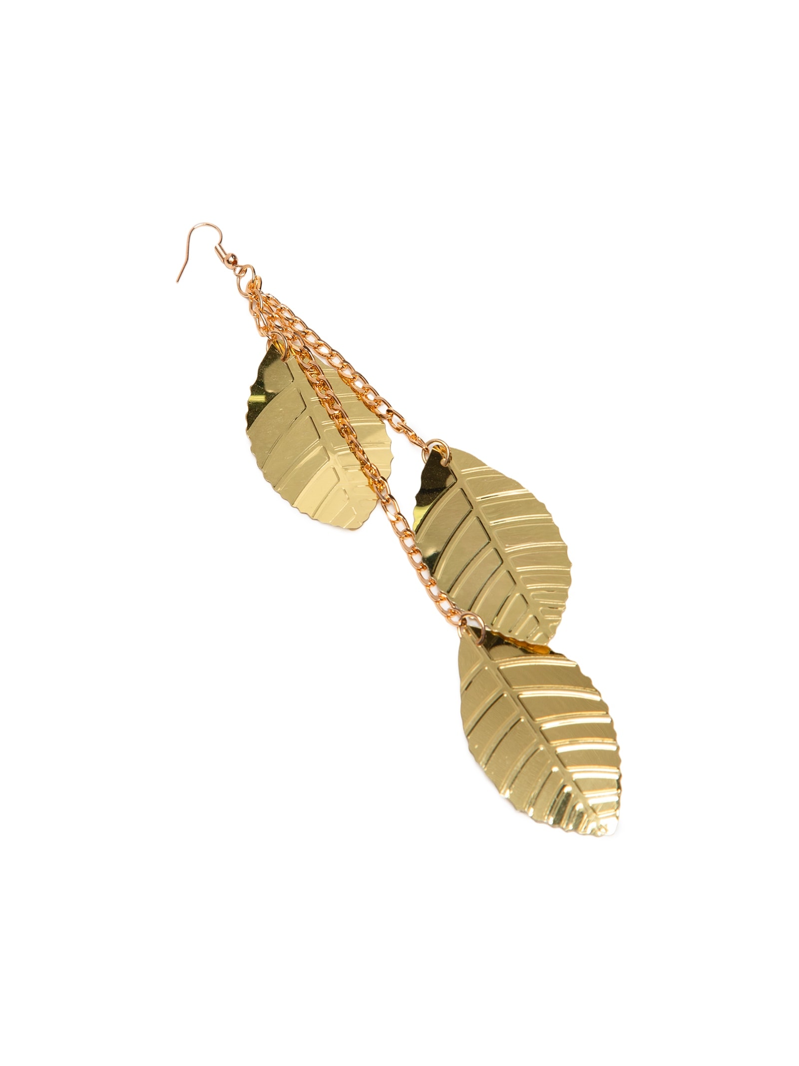 Brinco Feminino Carnaval Folhas Dourado Market 33
