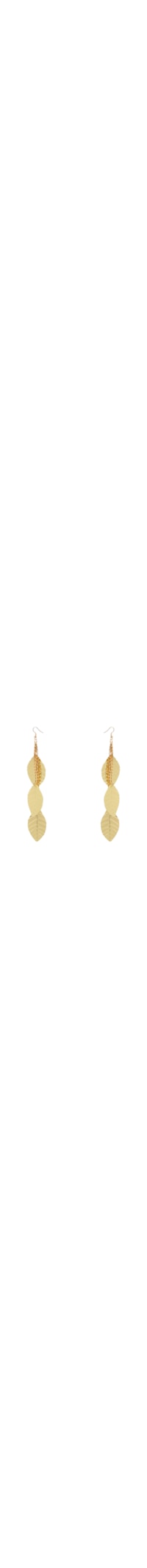 Brinco Feminino Carnaval Folhas - Dourado