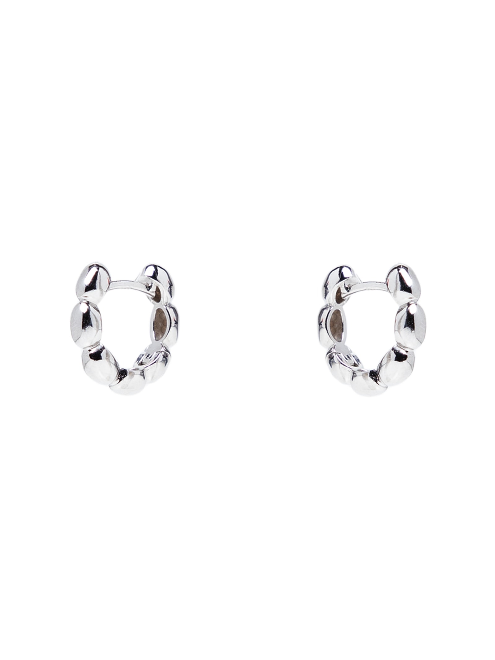 Brinco Feminino Click Gominhos Polidos Prata D'santis Joias