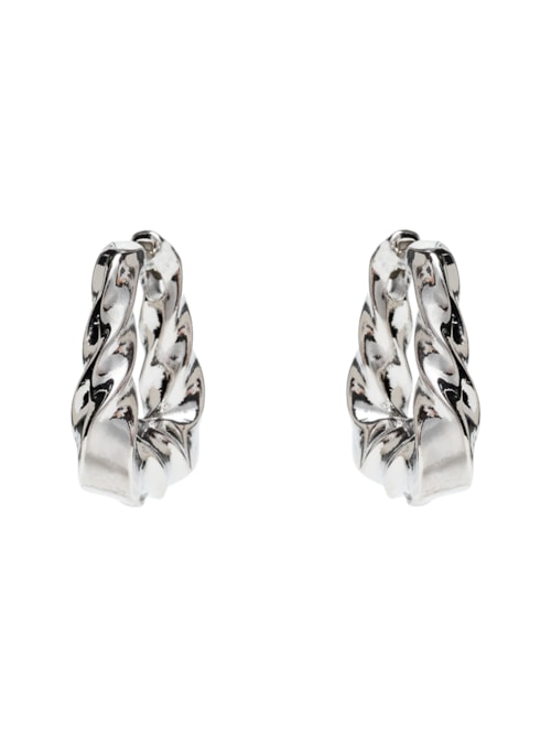 Brinco Feminino Click Torcido – Prata