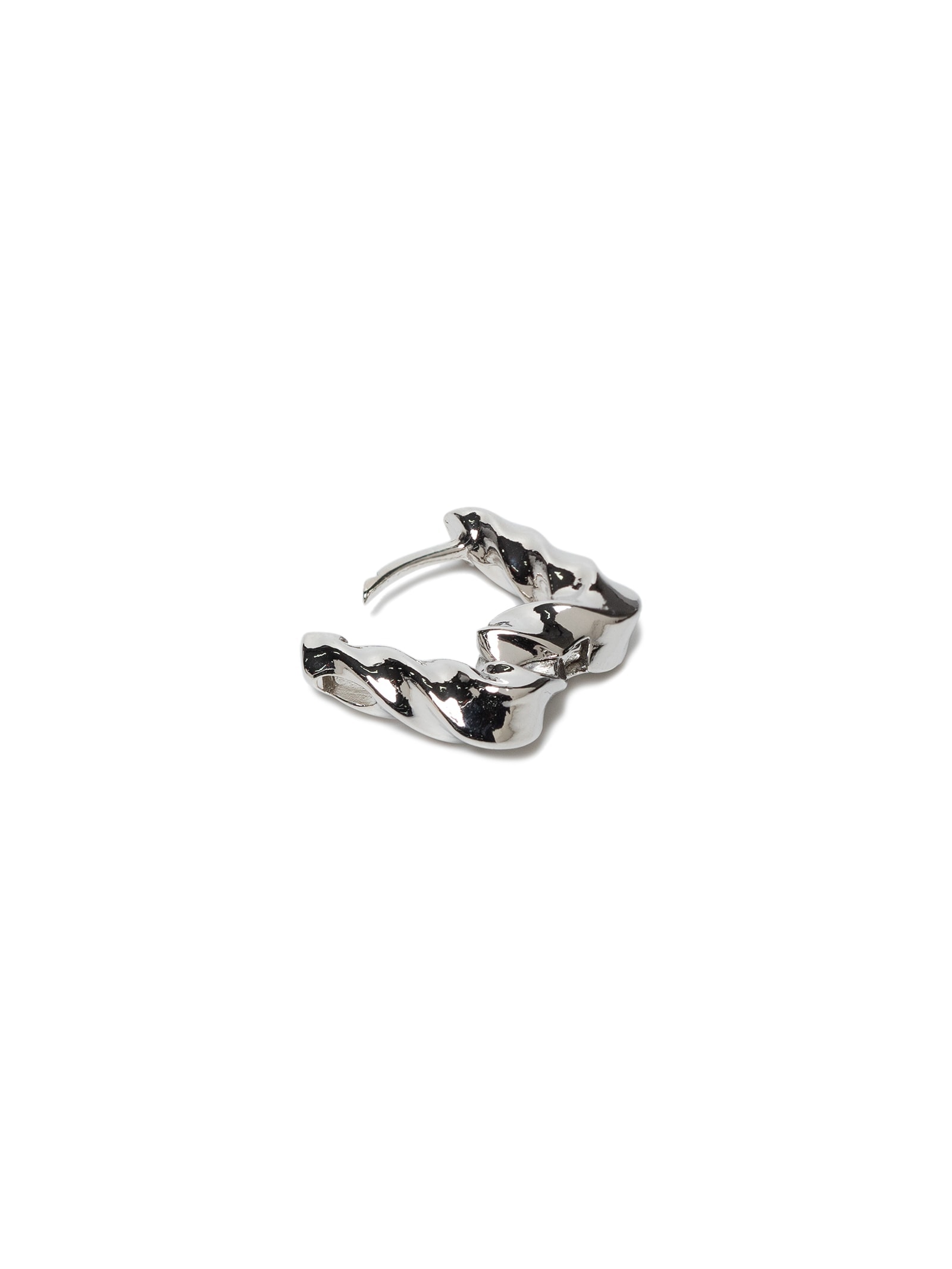 Brinco Feminino Click Torcido Triângulo Pequeno Prata D'santis Joias