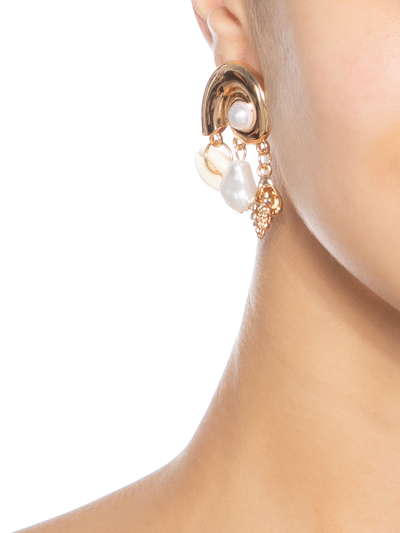 Brinco Feminino Conchas Dourado Market 33