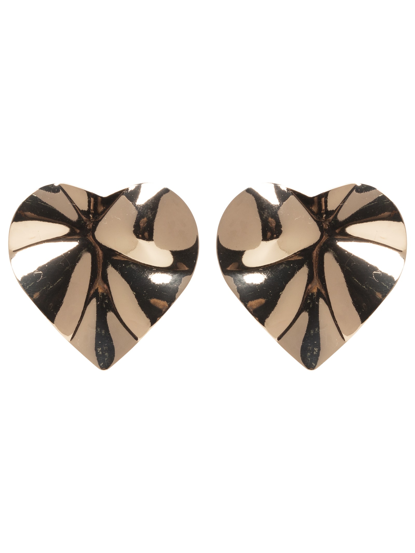 Brinco Feminino Coração Martelado Dourado Market 33