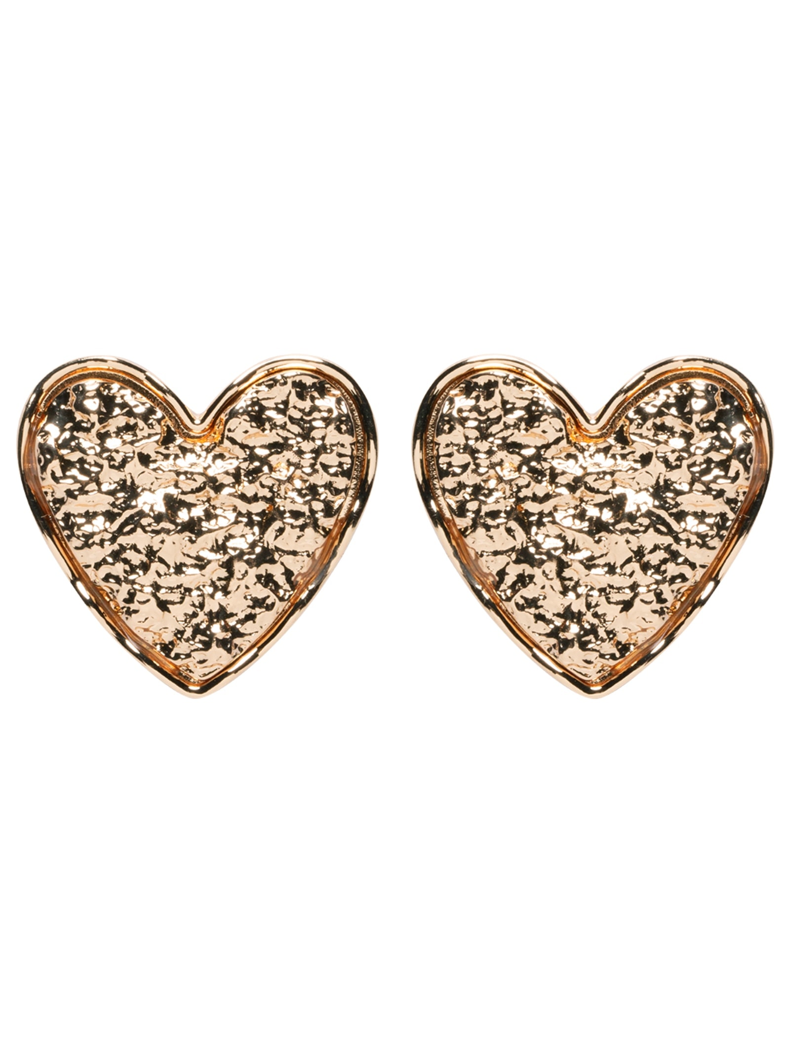 Brinco Feminino Coração Texturizado Dourado Market 33