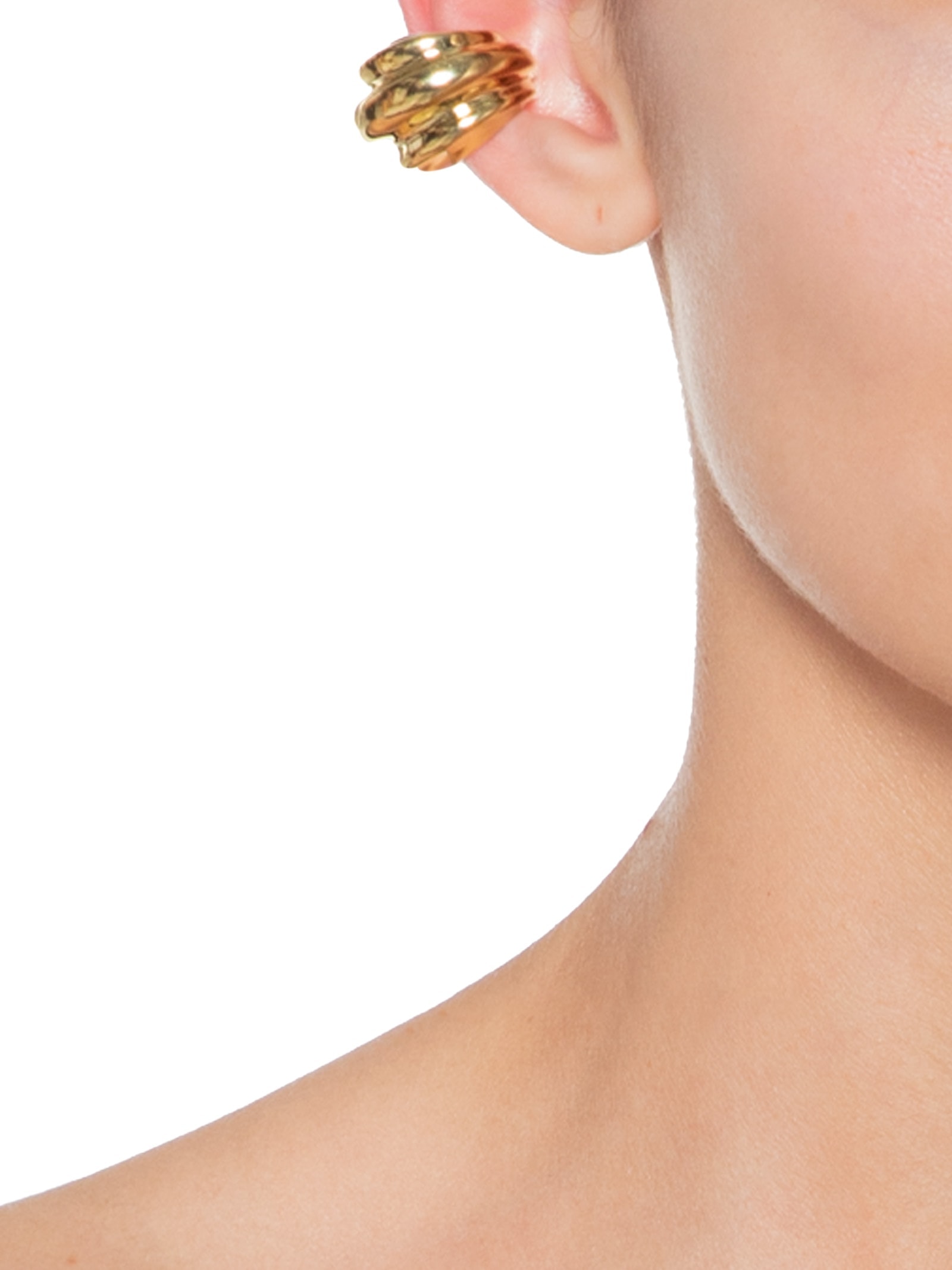 Brinco Feminino Ear Cuff Disco Dourado  Andressa Delamuta