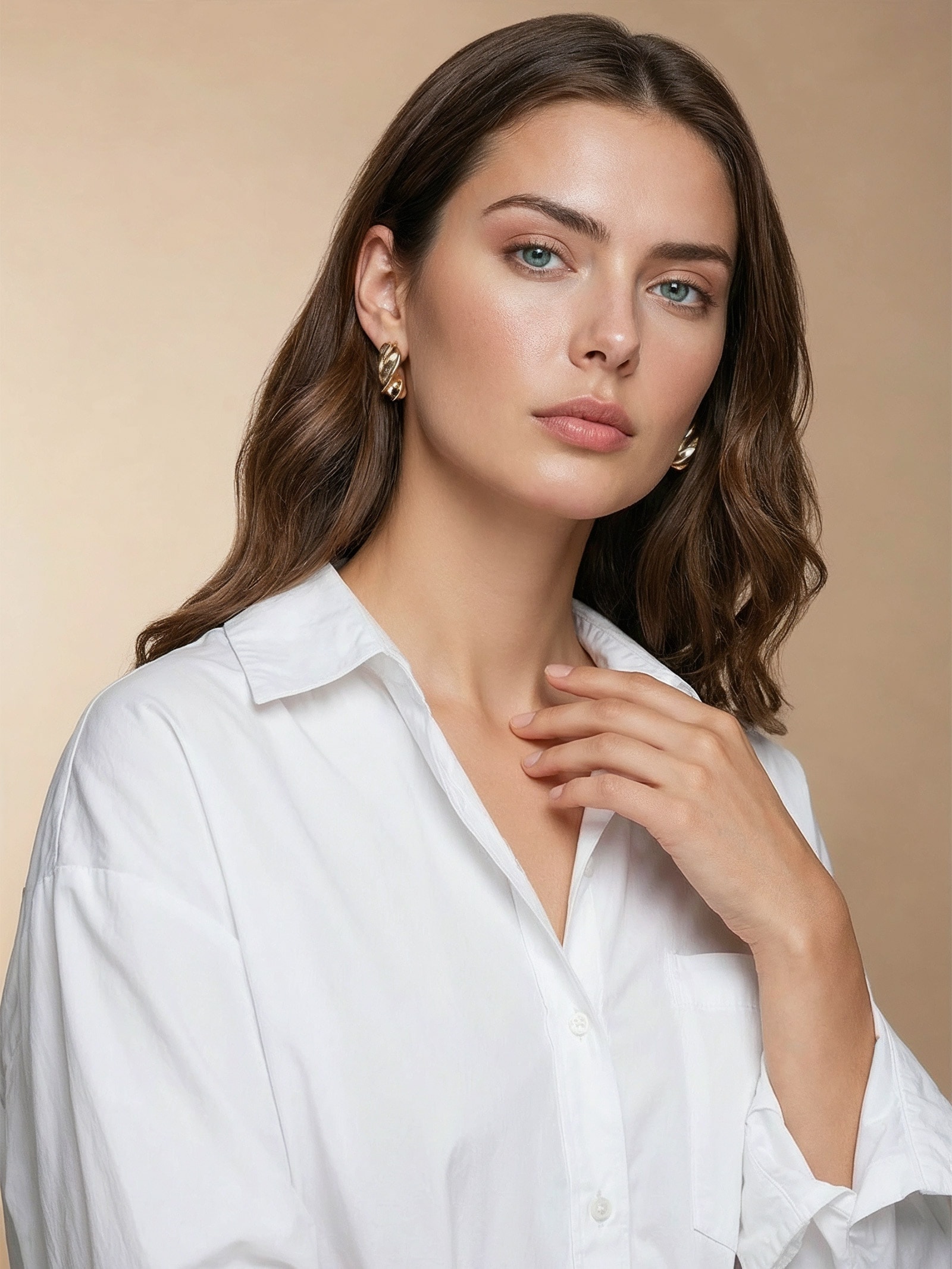 Brinco Feminino Espiral Dourado Basiq