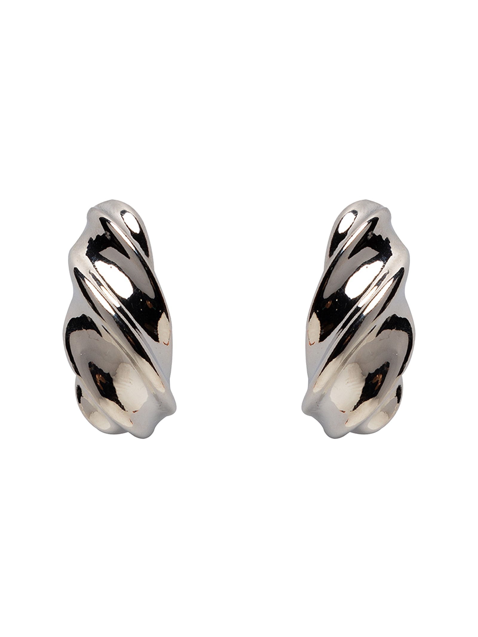 Brinco Feminino Espiral Prateado Basiq