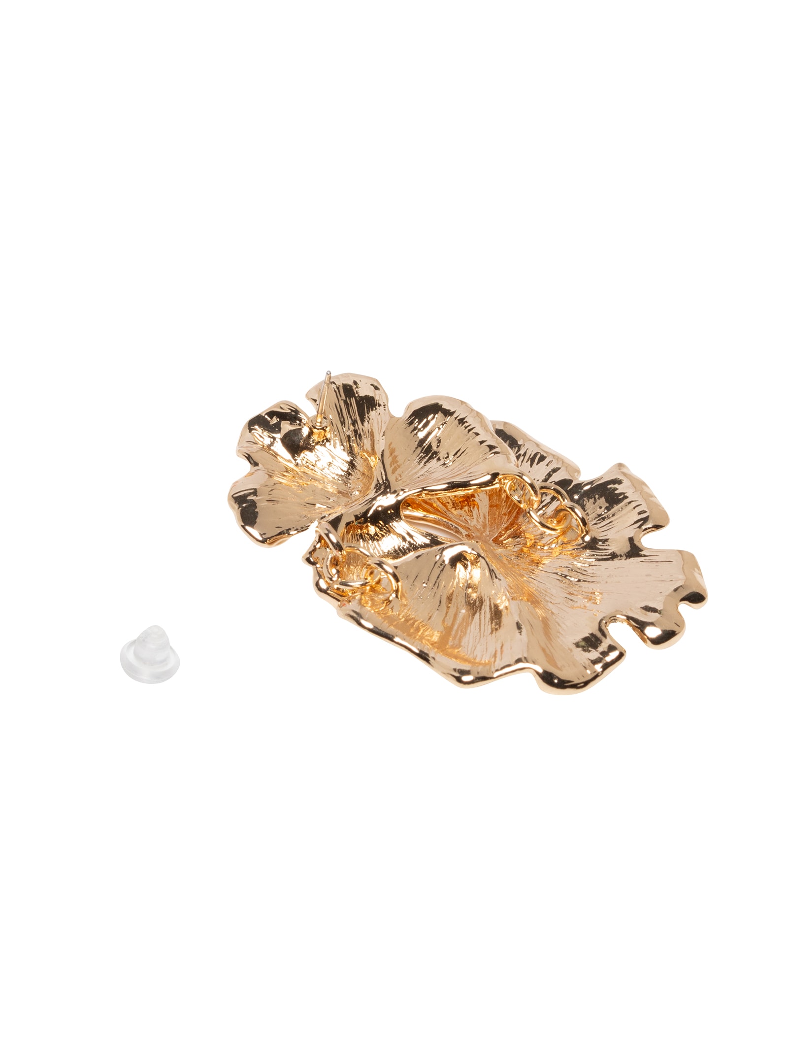 Brinco Feminino Flor Dupla Dourado Market 33