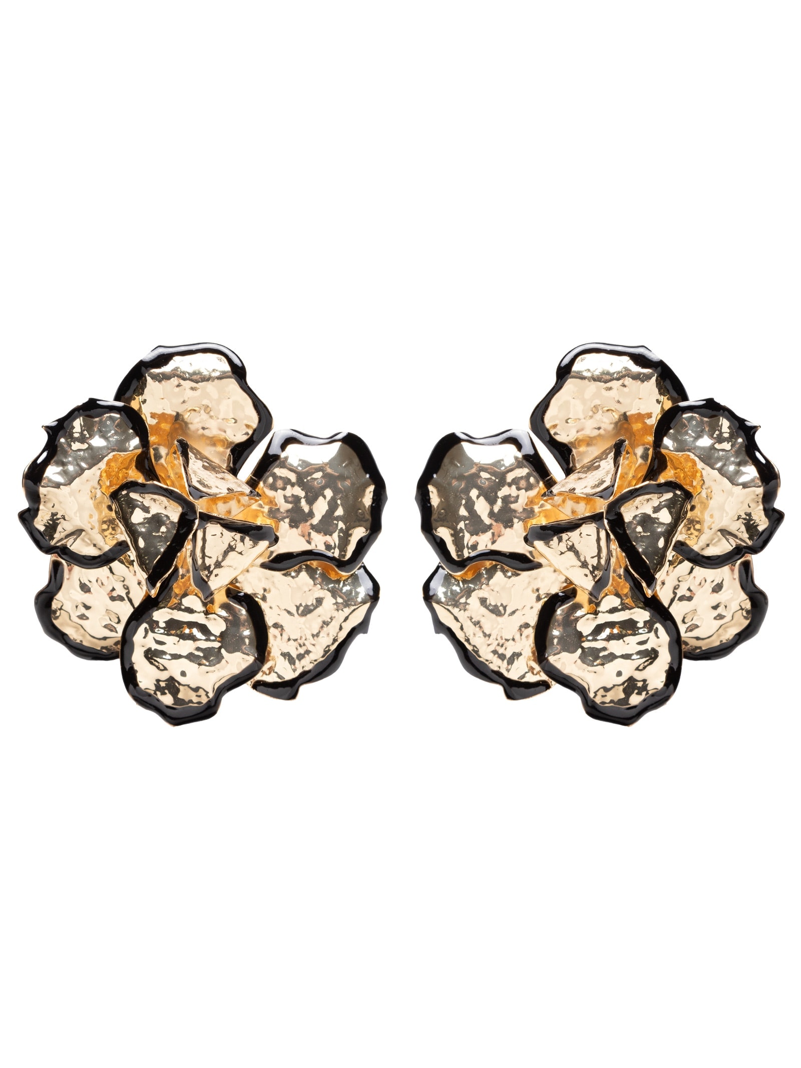 Brinco Feminino Flor em Metal Dourado '2Essential