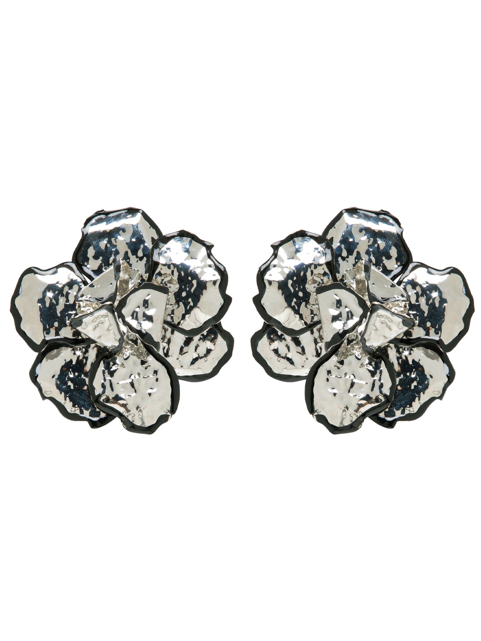 Brinco Feminino Flor em Metal Prateado '2Essential