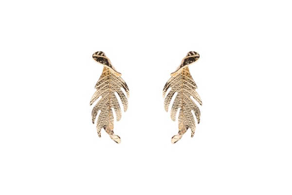 Brinco Feminino Folhagem - Dourado