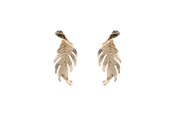 Brinco Feminino Folhagem - Dourado