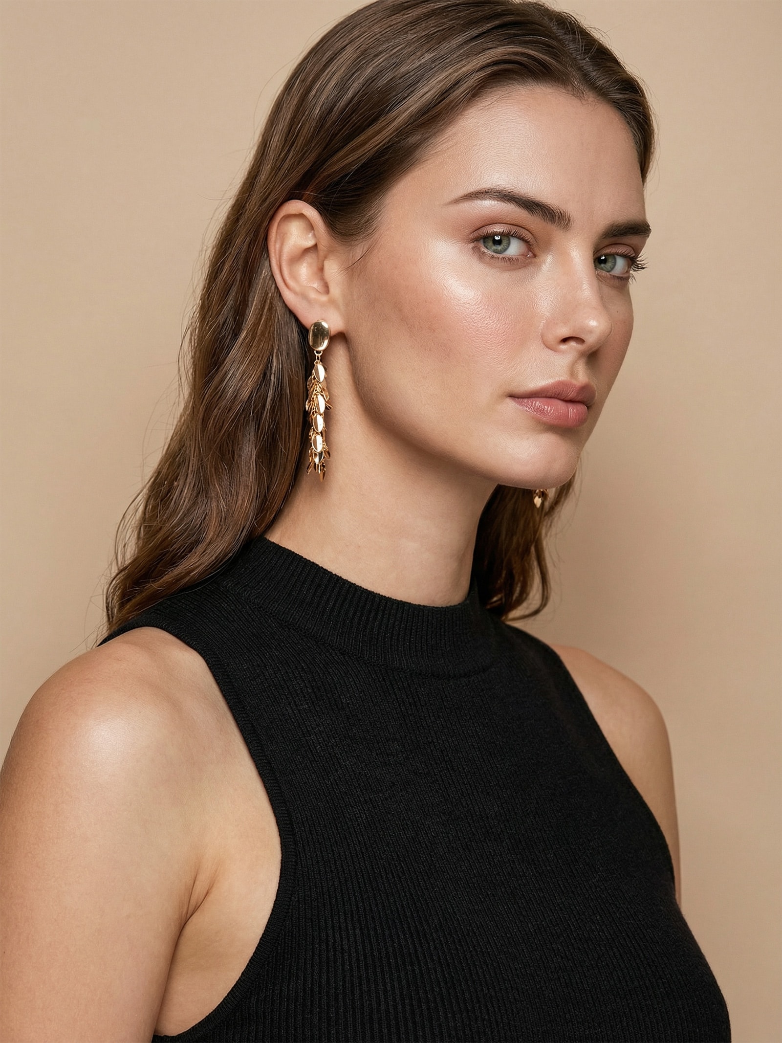 Brinco Feminino Folhagens Dourado Market 33