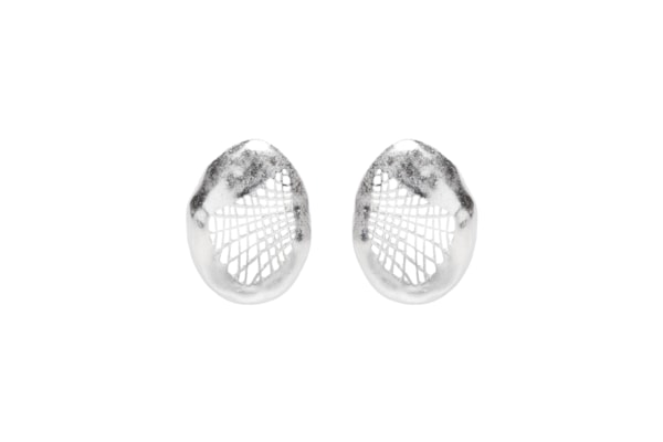 Brinco Feminino Fosco Vazado - Prateado