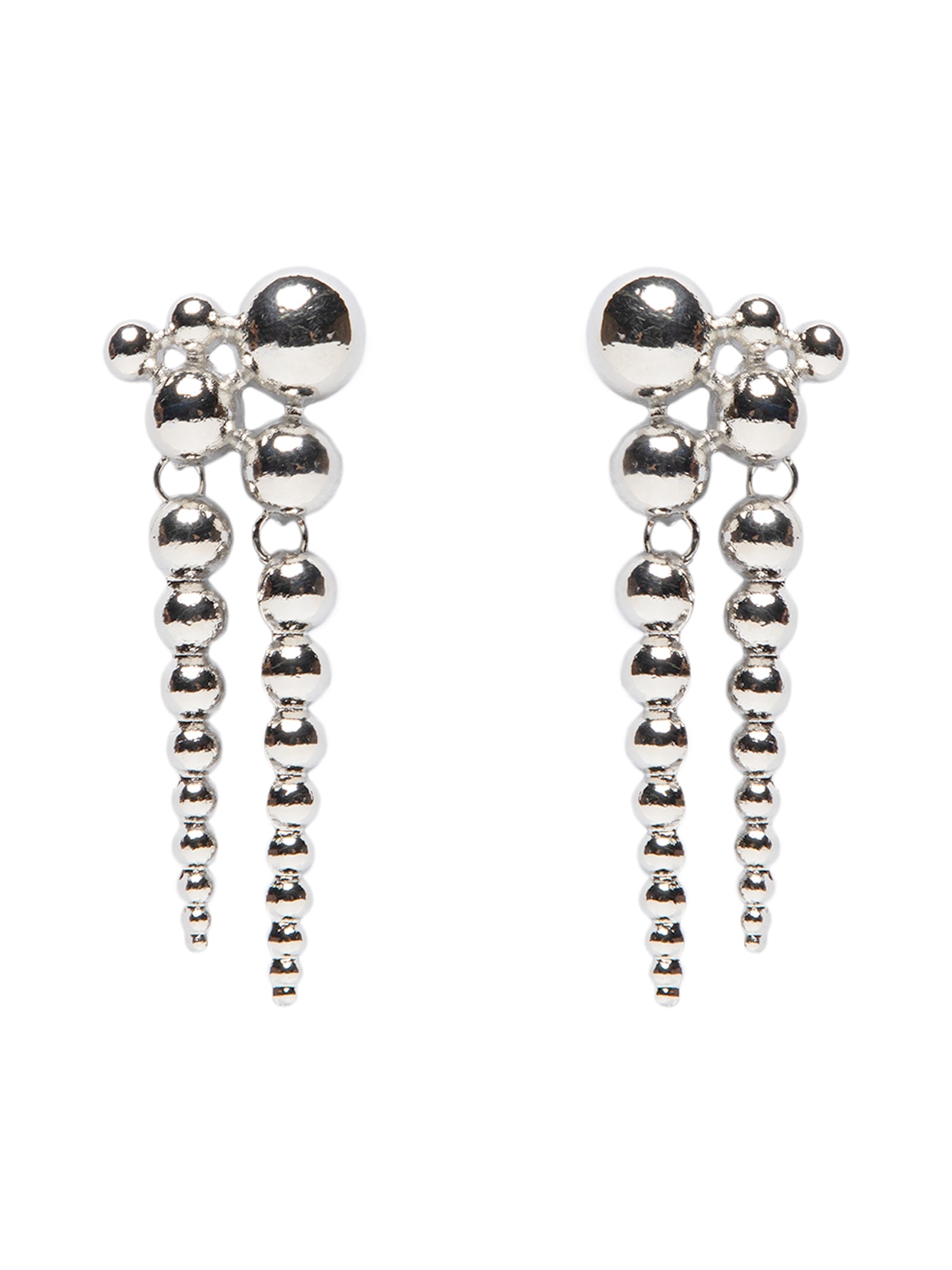 Brinco Feminino Geométrico Prateado Market 33