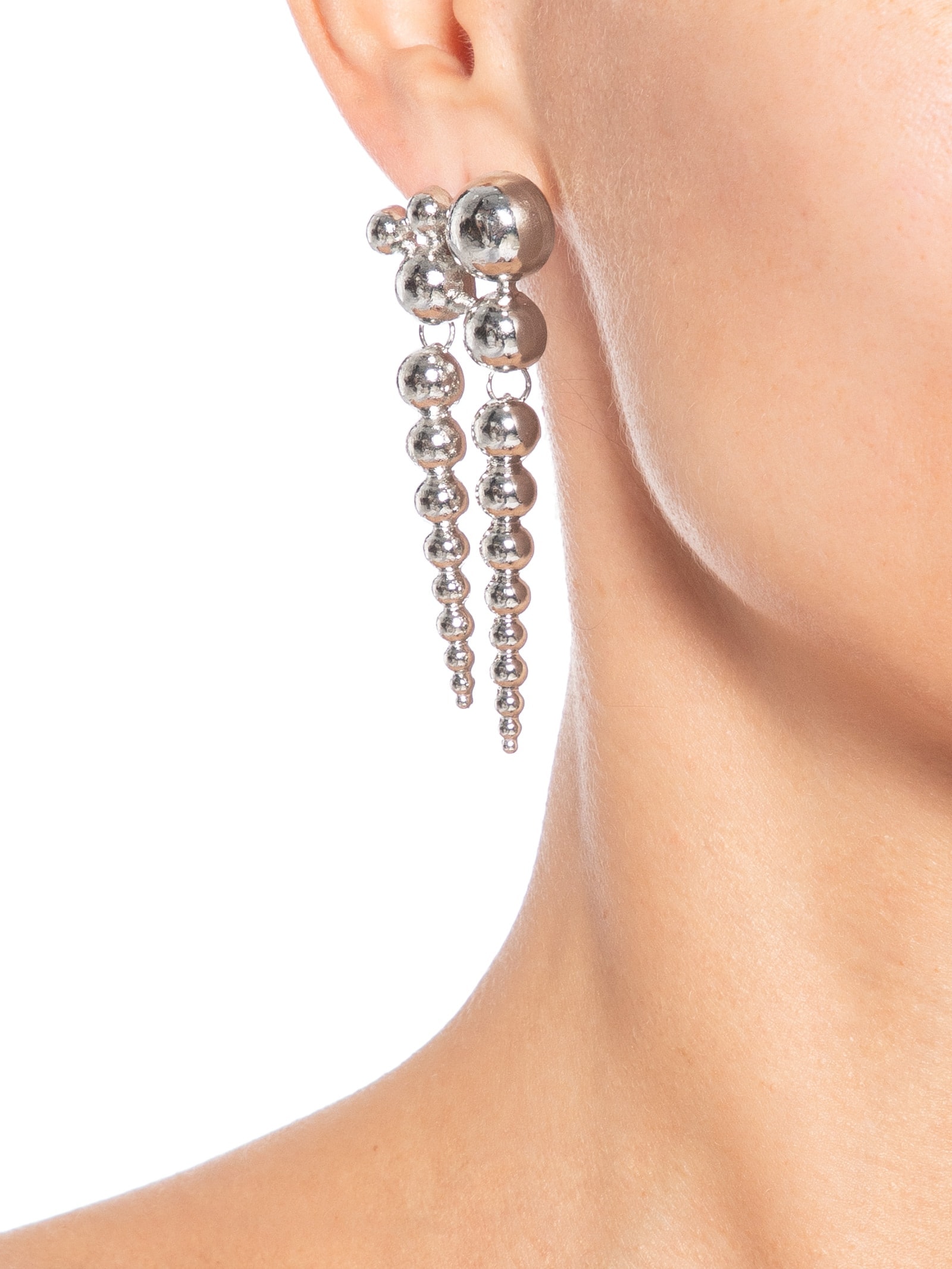 Brinco Feminino Geométrico Prateado Market 33