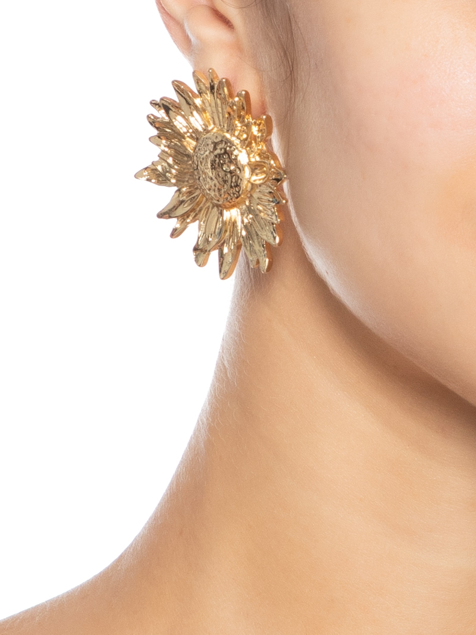 Brinco Feminino Girassol Dourado Market 33