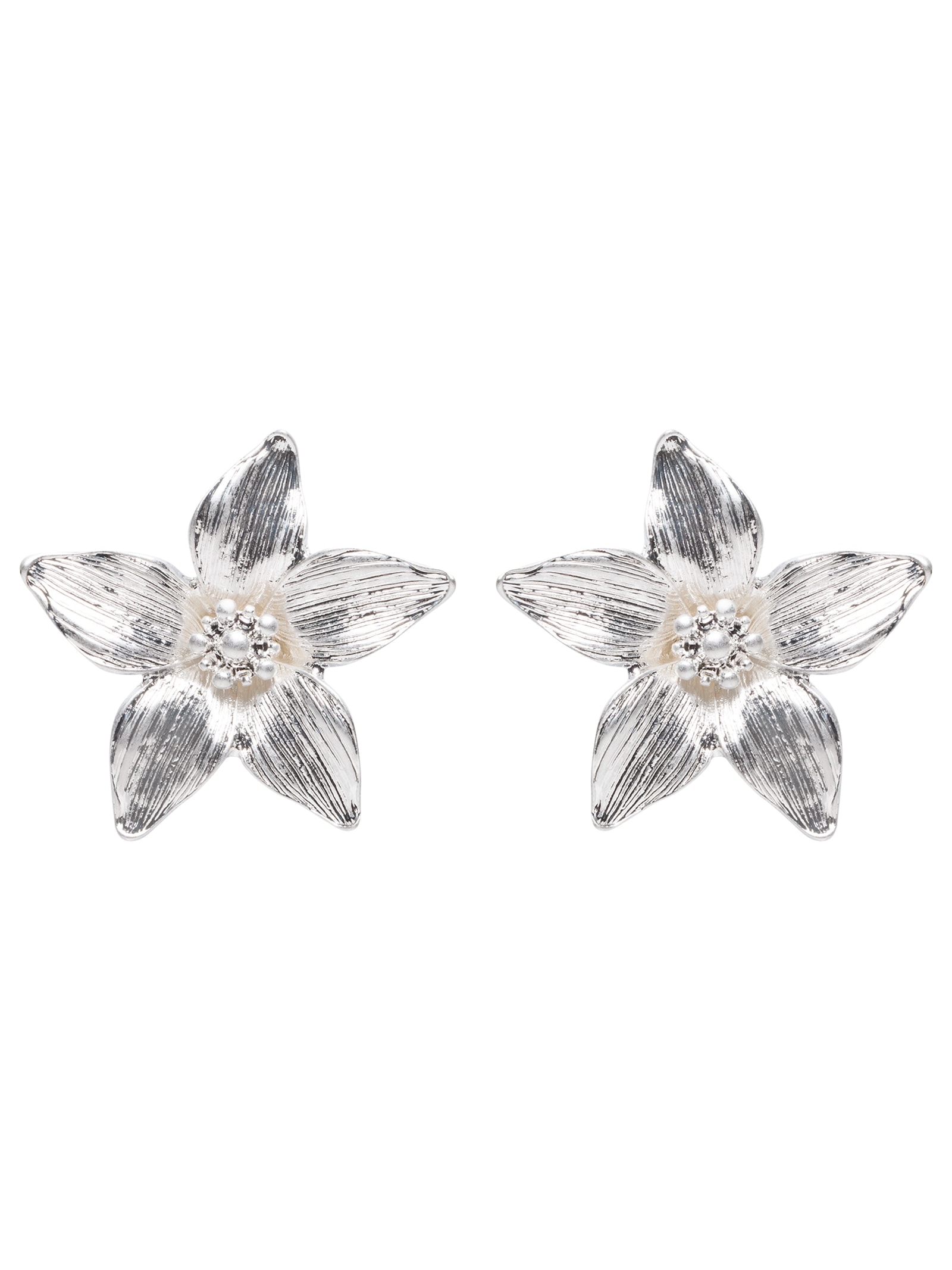 Brinco Feminino Lírio Prateado Market 33