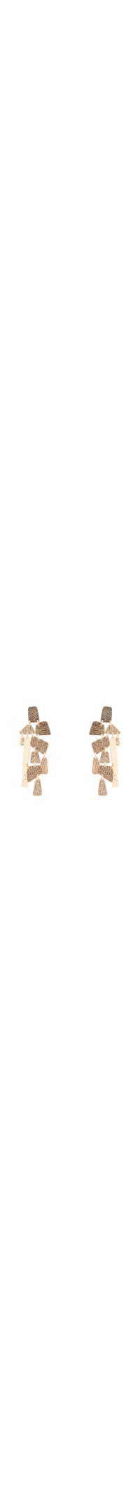 Brinco Feminino Longo Texturizado - Dourado