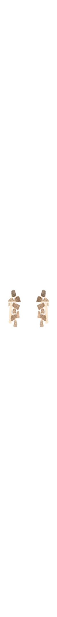 Brinco Feminino Longo Texturizado - Dourado