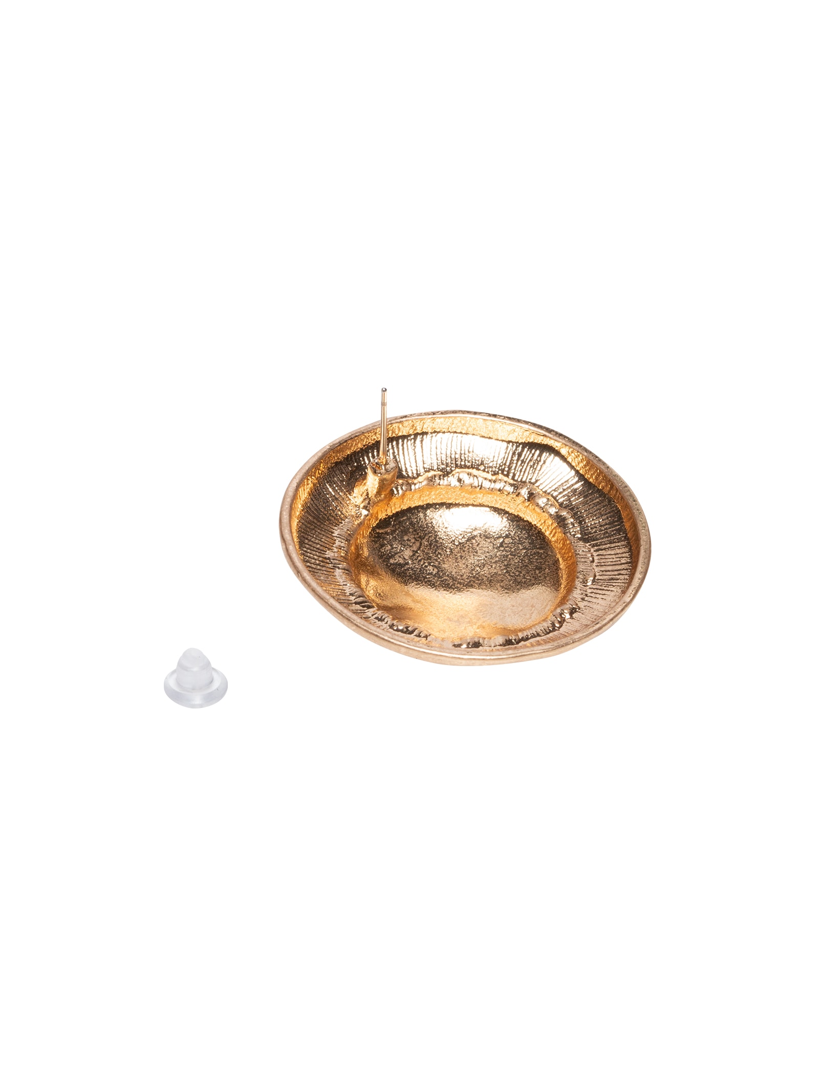 Brinco Feminino Martelado Fosco Dourado Market 33