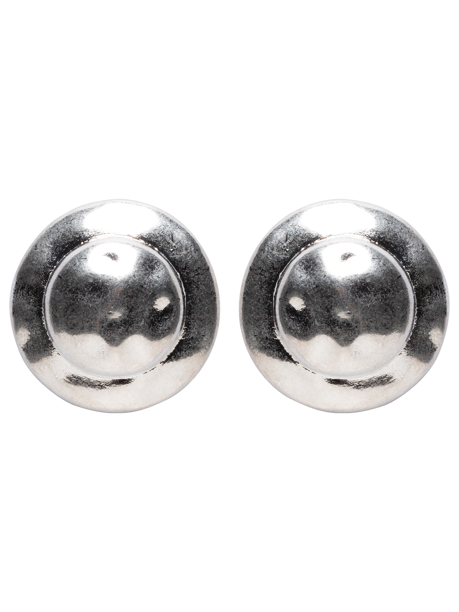 Brinco Feminino Martelado Fosco Prateado Market 33