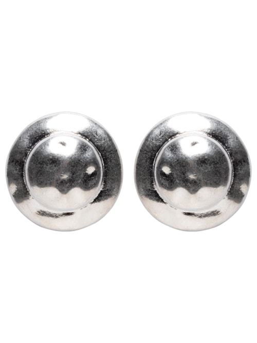 Brinco Feminino Martelado Fosco – Prateado