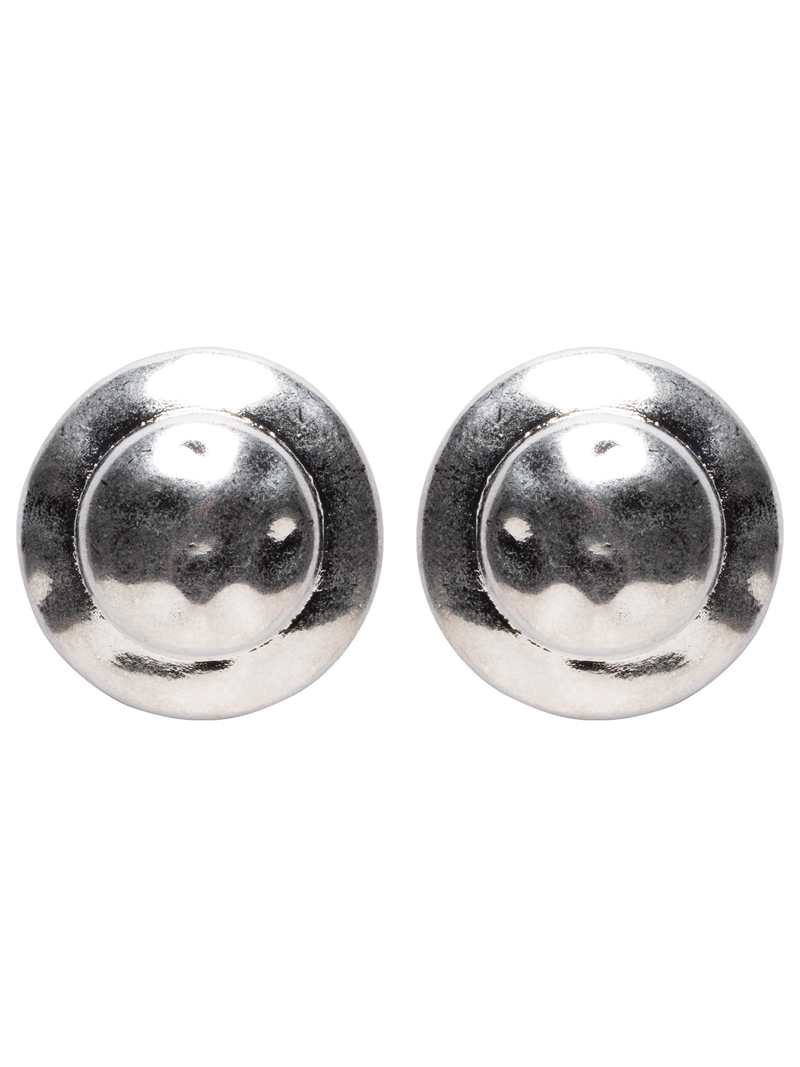 Brinco Feminino Martelado Fosco Prateado Market 33