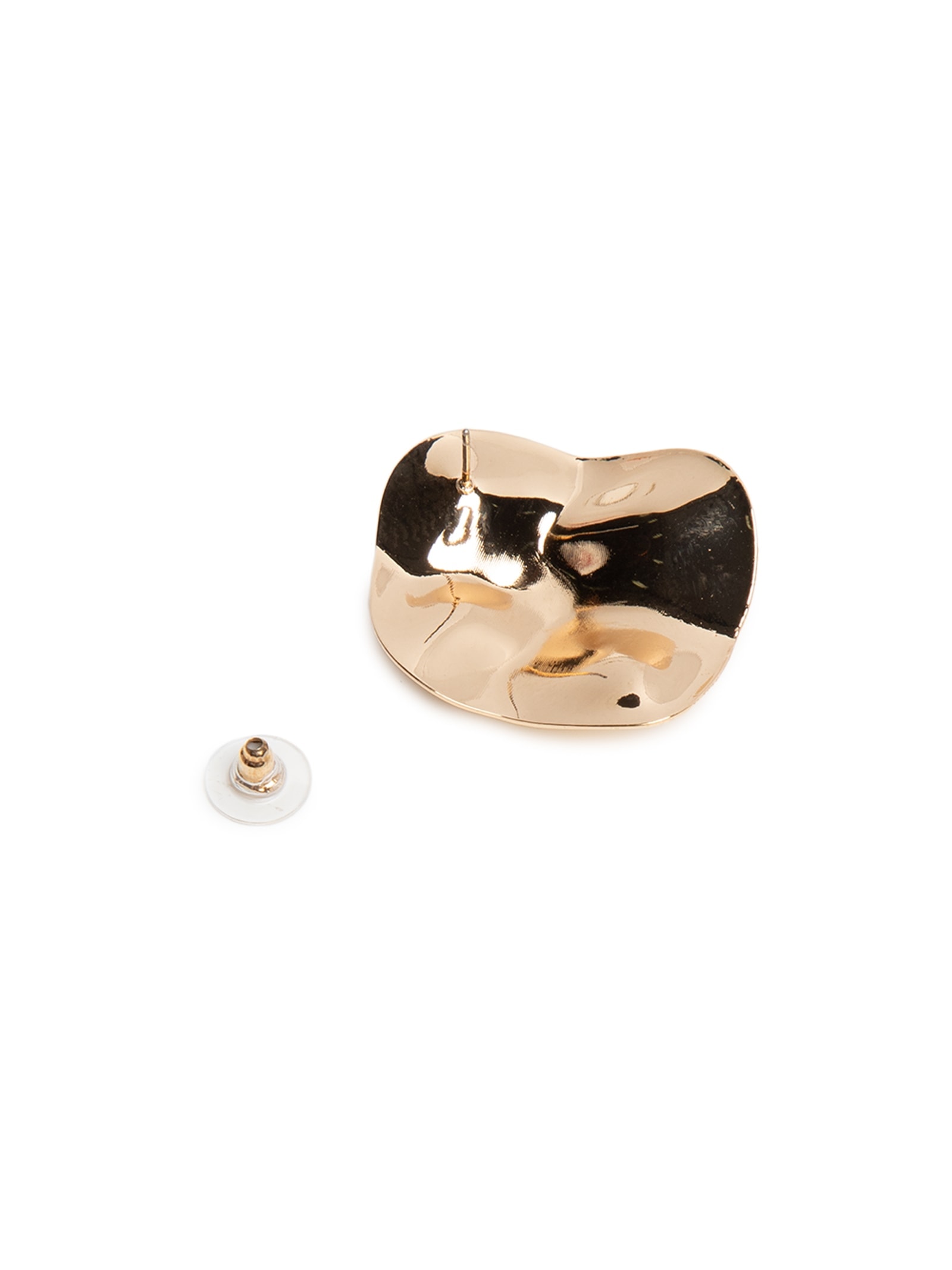 Brinco Feminino Martelado Orgânico Dourado Basiq