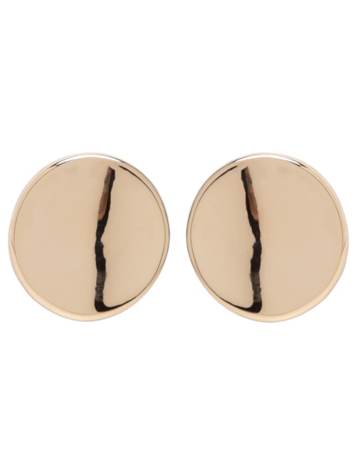 Brinco Feminino Maxi Botão Liga Especial – Dourado