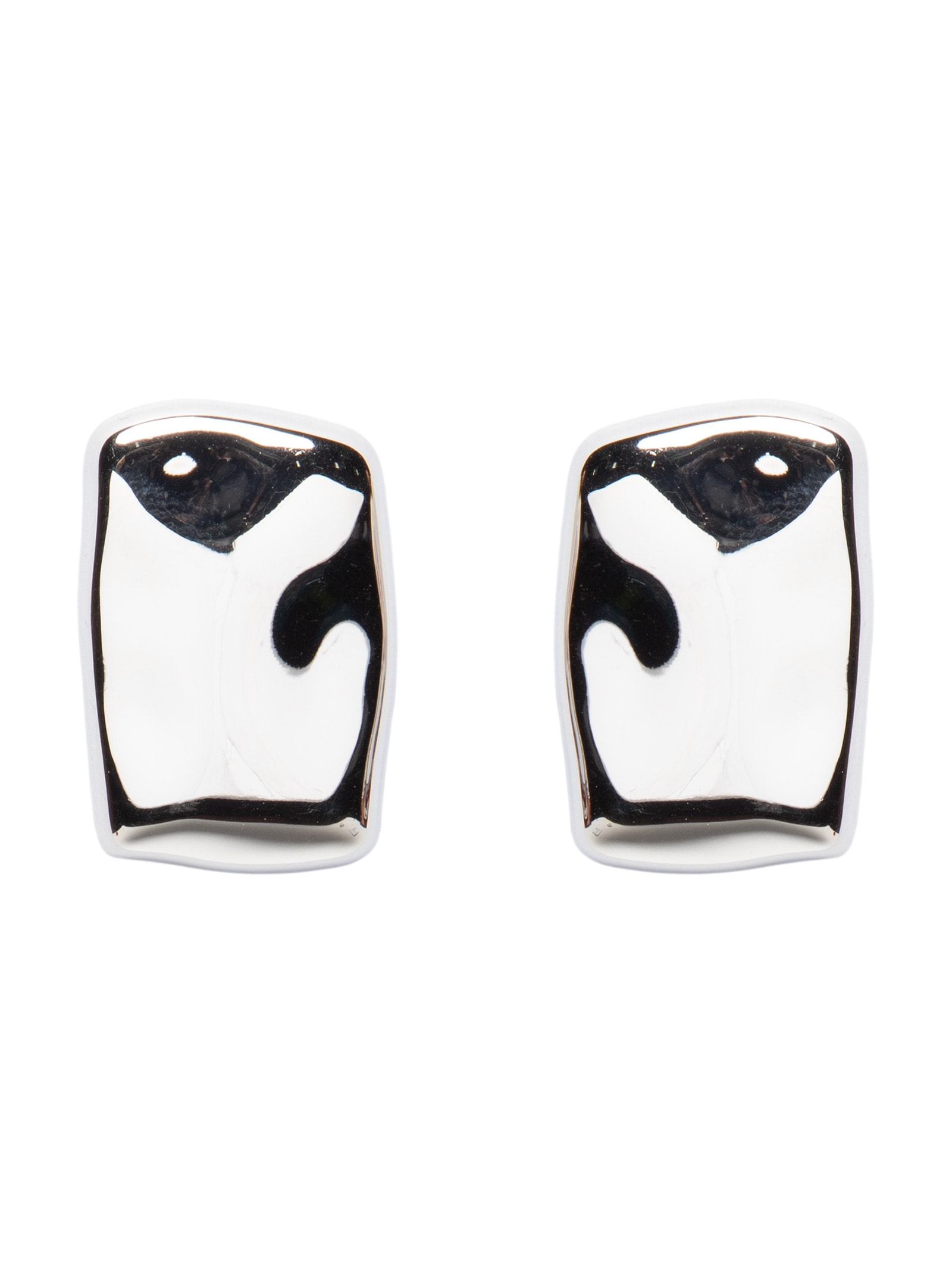 Brinco Feminino Maxi Martelado Prateado Basiq