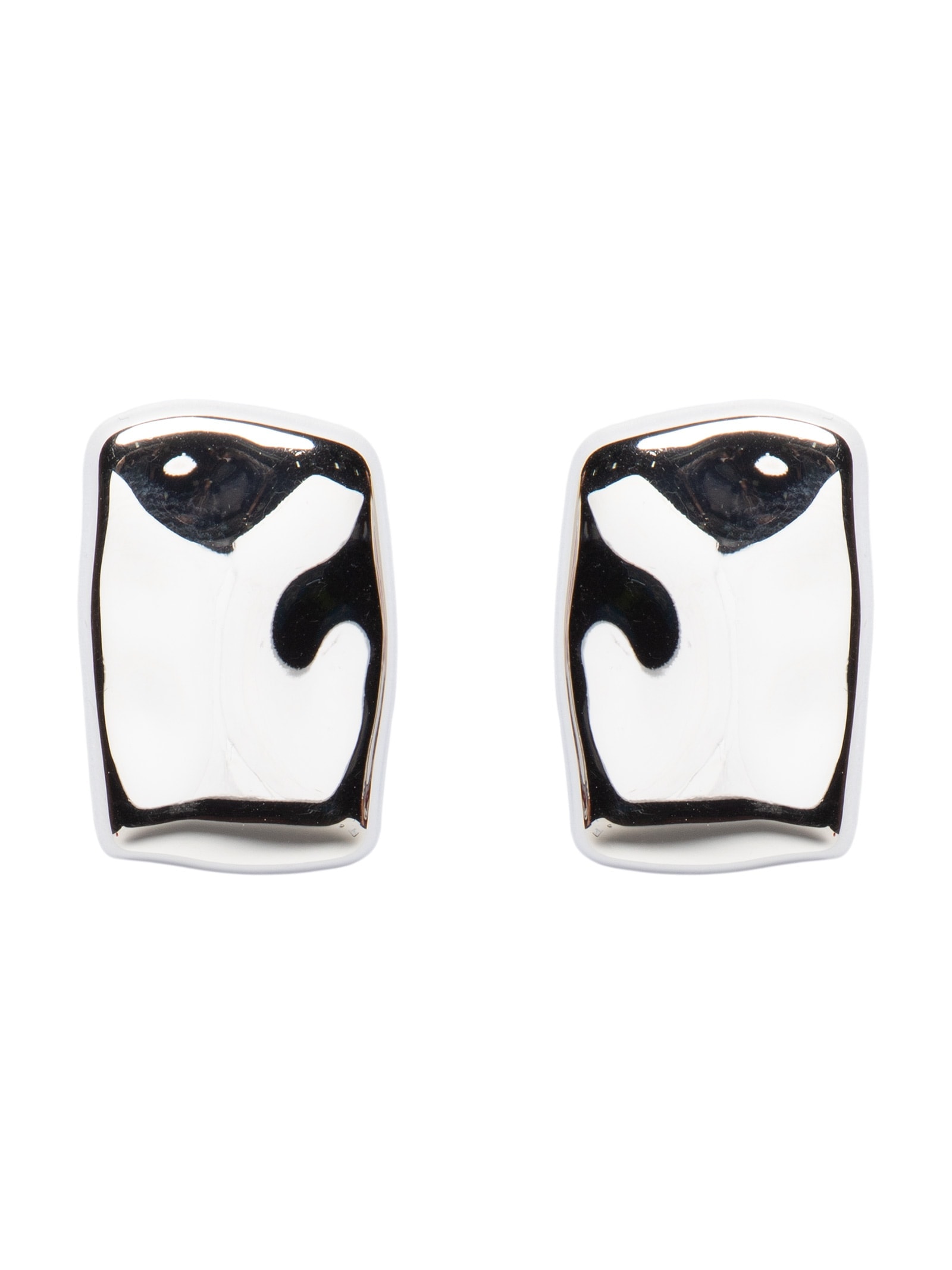 Brinco Feminino Maxi Martelado Prateado Basiq
