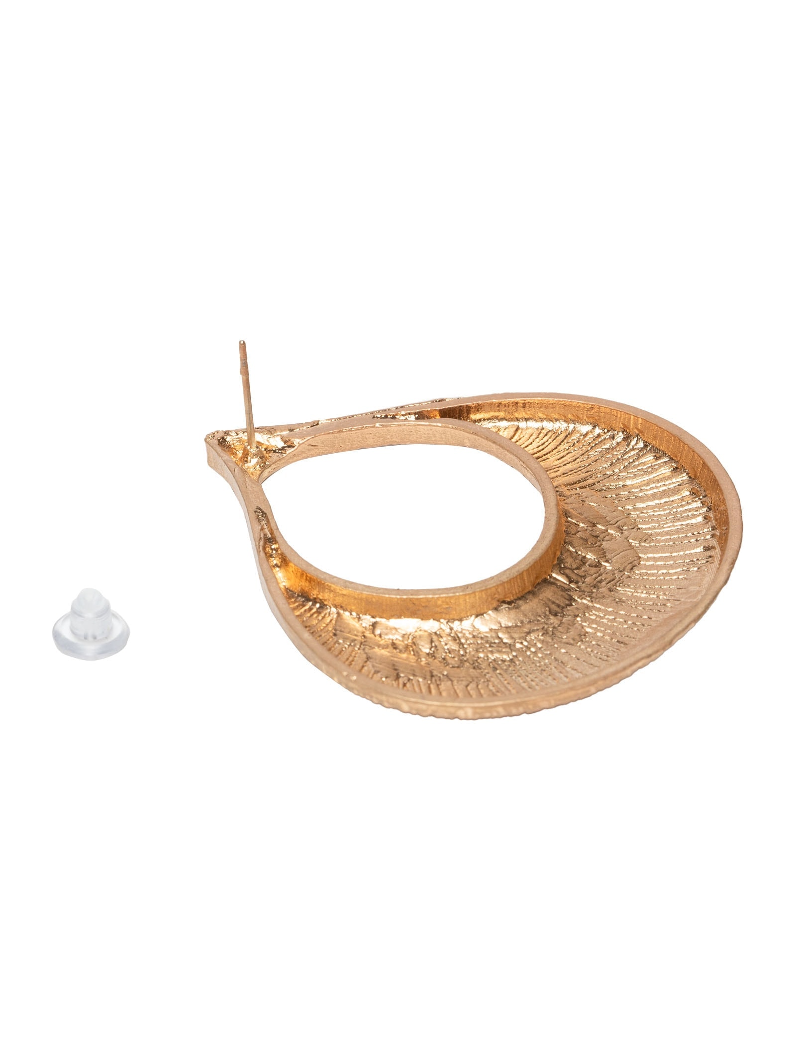 Brinco Feminino Metal Escovado Dourado Market 33